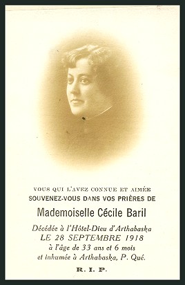 Ccile Baril Obituary 1918